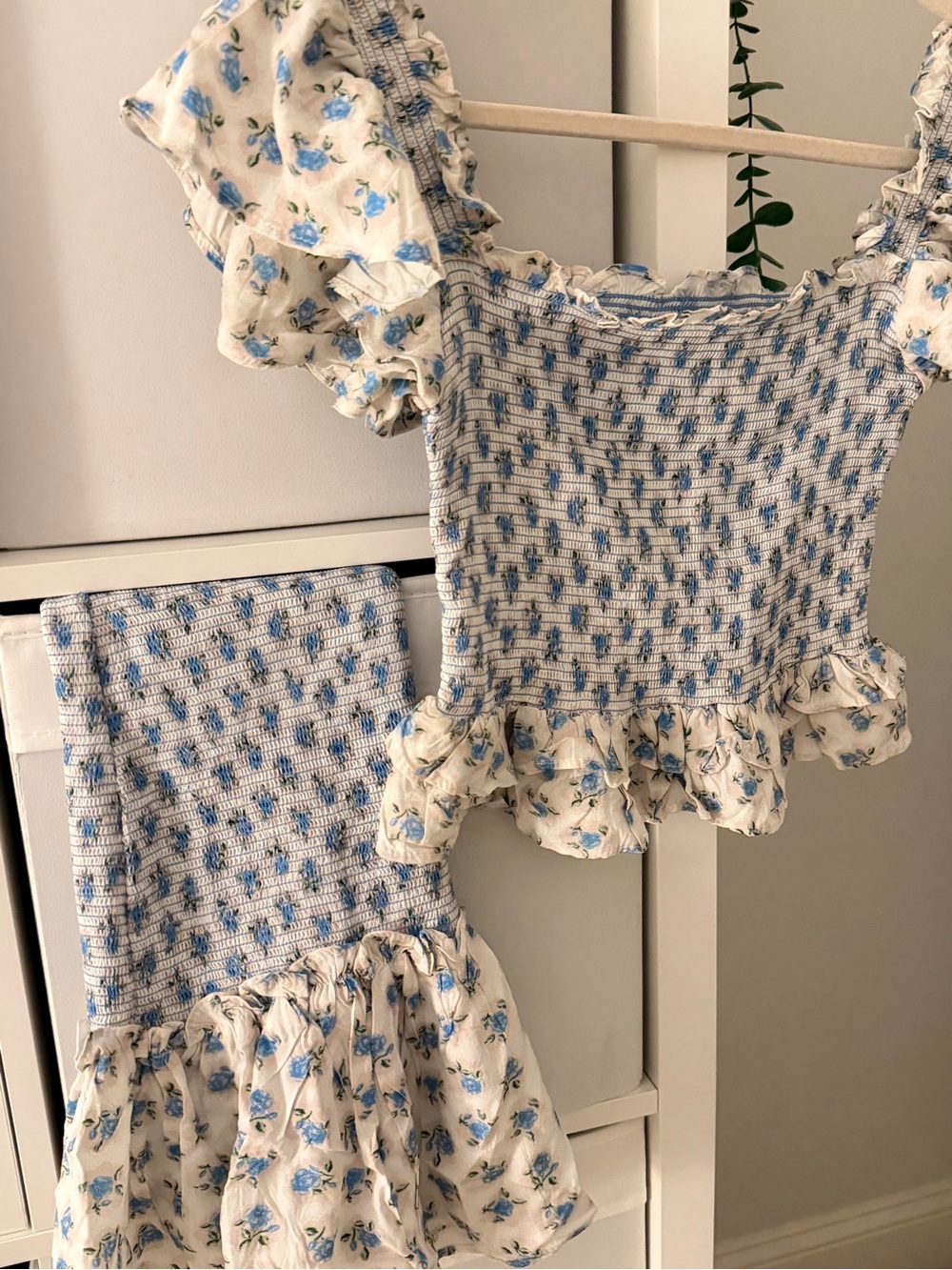 Boutique Blue Floral Two-Piece Set 🩵🌸